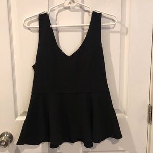 Forever21 Peplum Black Tank